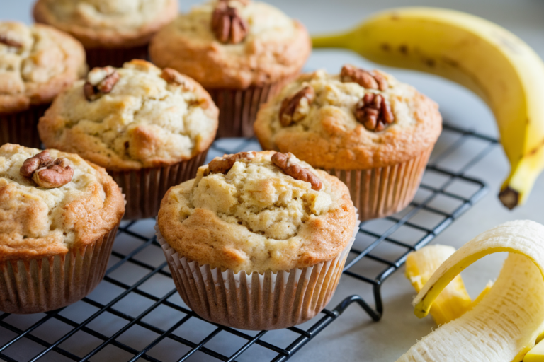 Easy Steps to Bake Fluffy Banana Nut Muffins at Home