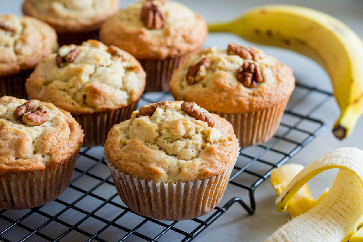 Easy Steps to Bake Fluffy Banana Nut Muffins at Home