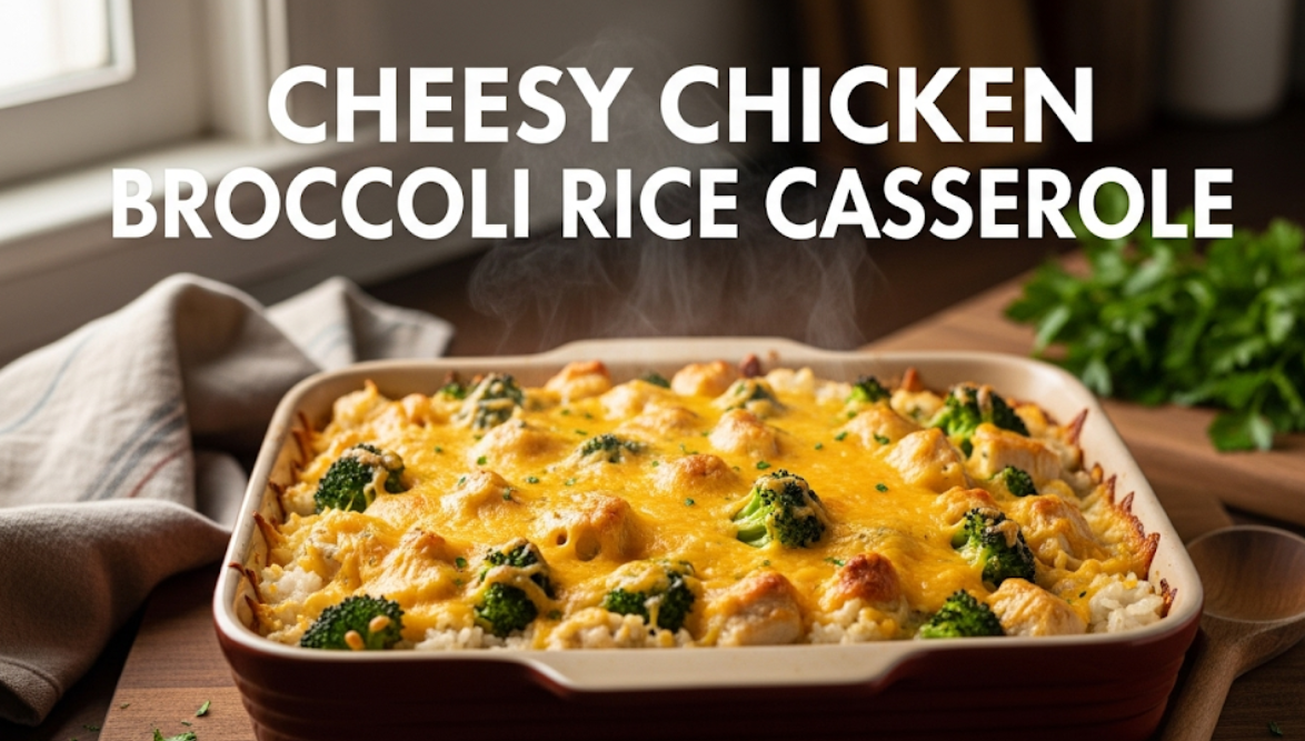 Cheesy Chicken Broccoli Rice Casserole