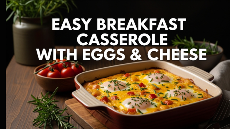 Easy Breakfast Casserole with Eggs & Cheese