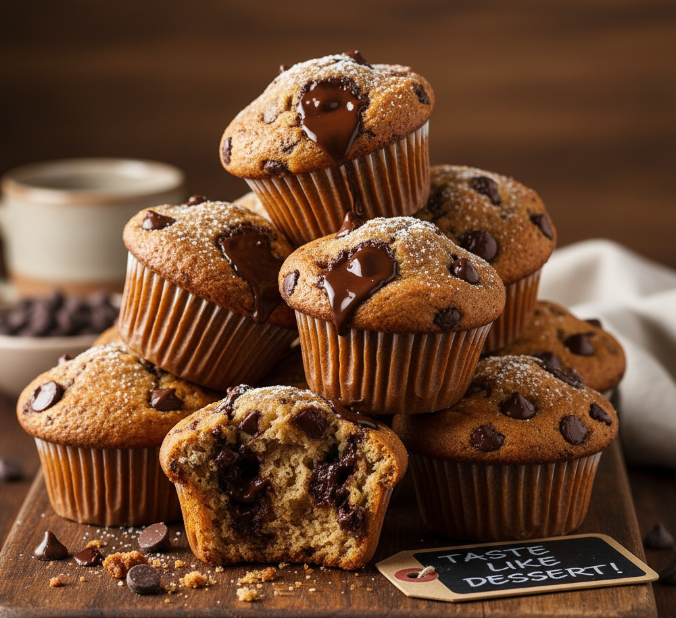 Chocolate Chip Muffins That Taste Like Dessert