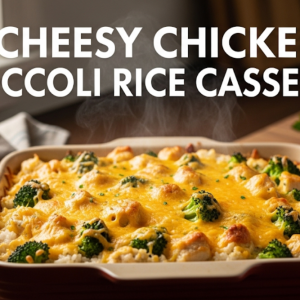  Cheesy Chicken Broccoli Rice Casserole
