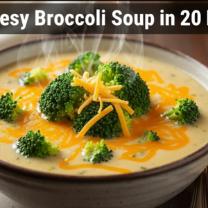 Cheesy Broccoli Soup in 20 Minutes